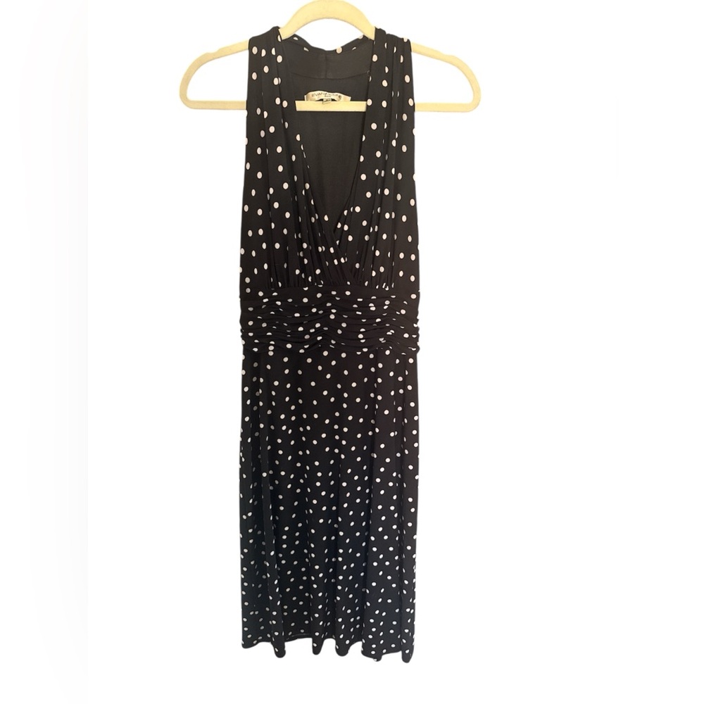 Black Polka Dot Sleeveless Dress